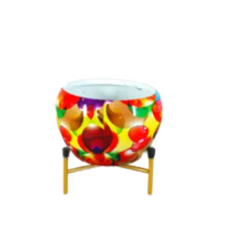 Multicolor Metal Pot With Stand