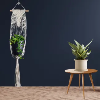 Macrame Plant Hanger Suspension Planter Home Decorative (without Plant And Pot)
